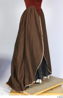  Photos Woman in Historical Dress 58 16th century Historical clothing black skirt brown skirt lower body 0004.jpg